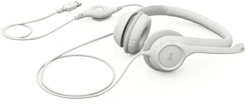 אוזניות ‏עם מיקרופון מדונה לשיחות זום Logitech H390 לוגיטק - לבן