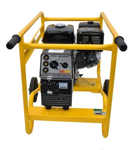 רתכת גנרטור SHATAL GW190AC-S עם מנוע HONDA GX390, התנעה חשמלית, 190 אמפר ריתוך AC ו-6,000W הספק חשמלי, כוללת גלגלים לניידות