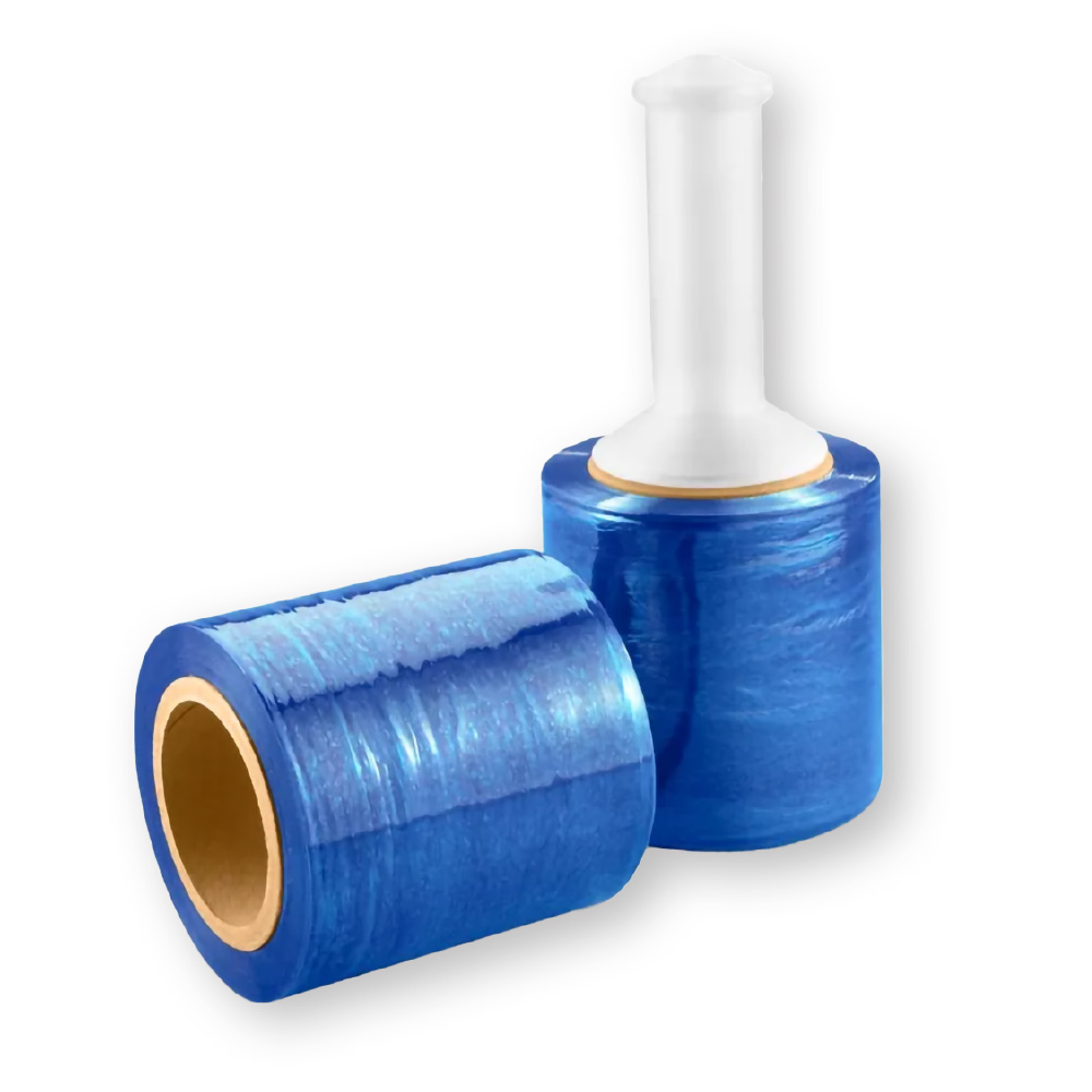 ניילון סטרץ ידני רוחב 100mm מטר 300 גרם ניילון נצמד לפלף כחול דגם 6051 FETAYA