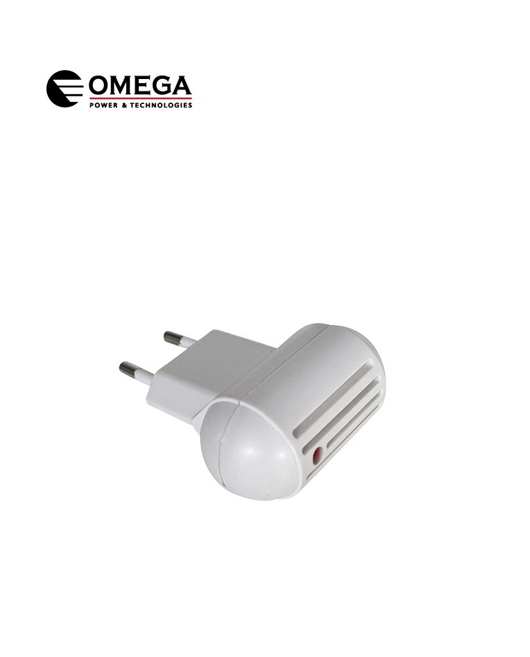 קטלן דוחה יתושים ע"י תדר קולי חשמלי לתקע  Omega ULTRA SONIC OM-12 1W אומגה קטלן יתושים חשמלי לתקע 