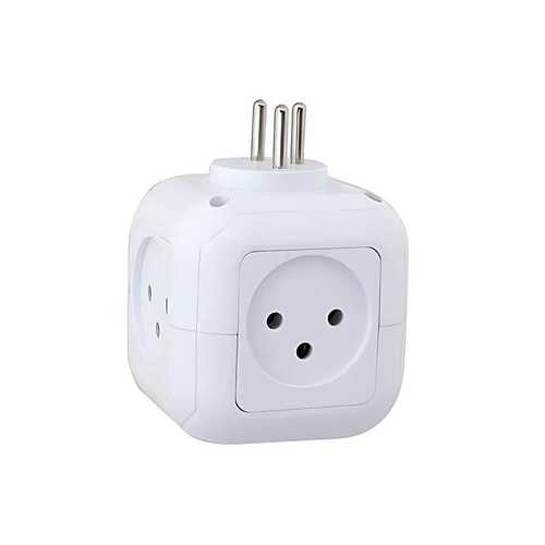 מפצל חשמל ל-4 קוביה עם הארקה+ מפסק+ שקע USB+ TYPEC 2A 