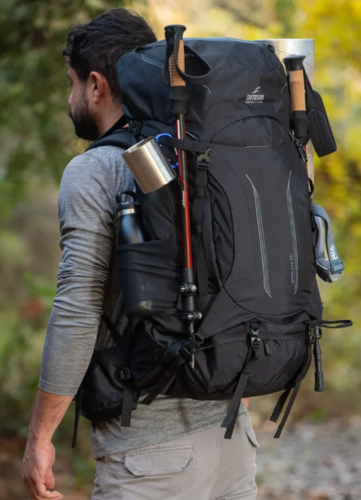 תרמיל טיולים Openland 65L שחור - Outdoor Revolution 