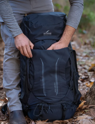 תרמיל טיולים Openland 65L שחור - Outdoor Revolution 