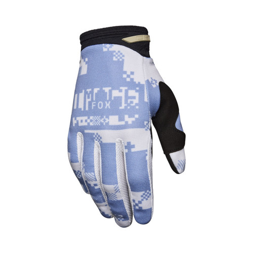 כפפות רכיבה פוקס תכלת / לבן - FOX 180 DIGI IMAGE GLOVE V25