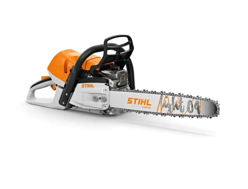 מבט צד מסור שרשרת בנזין STIHL MS 400.1 C-M – הבחירה של המקצוענים לכריתה וניסור עצים כבדים