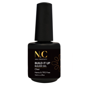 ג’ל בנייה בבקבוק גוון שקוף- BUILD IT UP NAIL CREATIVITY Glowtech