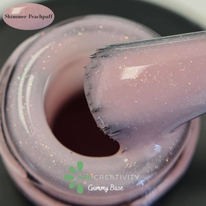 Nail Creativity GUMMY BASE Shimmer peachpuff - גומי ראבר בייס שימר