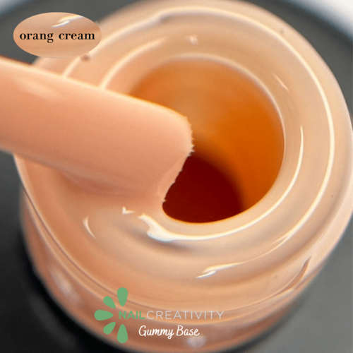 Nail Creativity GUMMY BASE orange cream- גומי ראבר בייס קרם כתום 