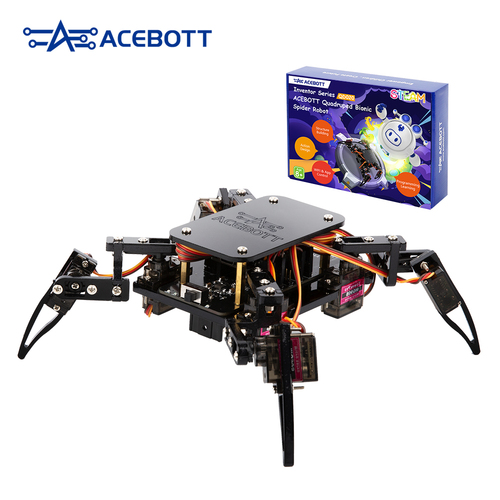 קיט רובוט עכביש ביוני Acebott QD020 לפרויקטים ESP32