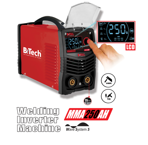 רתכת אינוורטר Wave System 5 – 250AH כולל סט כבלים