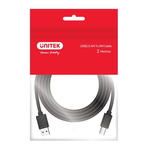כבל מדפסת USB2 יוניטק 3M מקט Y-C420GBK Unitek