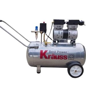 מדחס 50 ליטר שקט 2 כ”ס ללא שמן KRAUSS KR-50L-20S