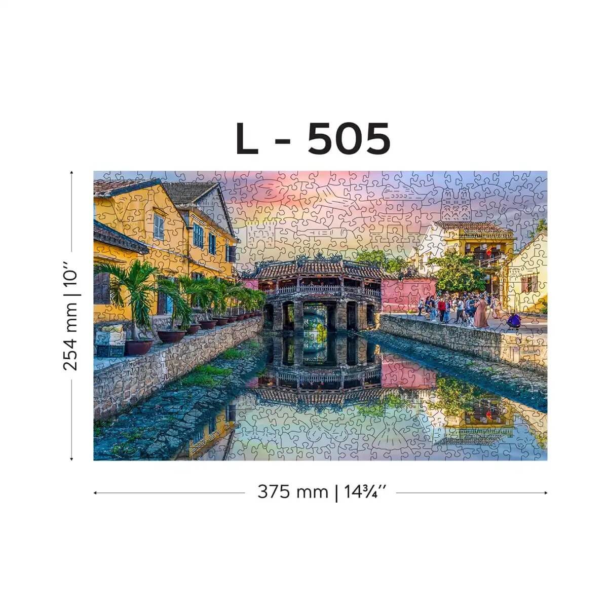 פאזל עץ 505 חלקים הגשר היפני בוייטנאם L