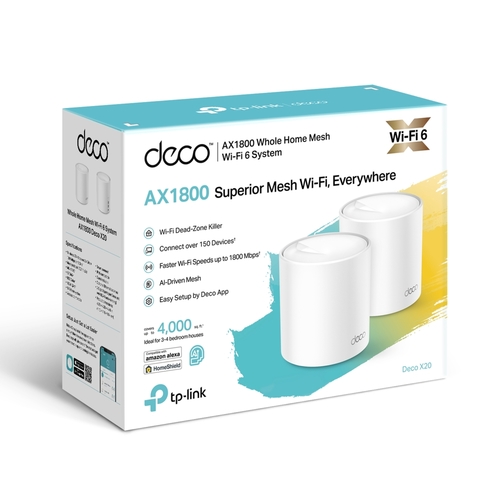מגדיל טווח Tp-Link Deco X20 MESH AX1800 Wi-Fi 6