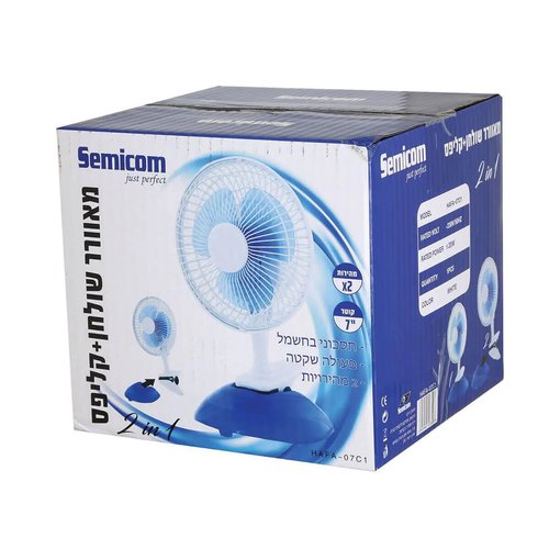 מאוורר קליפ 20W 7″ SEMICOM