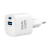 מטען חשמל מהיר 30W עם 2 יציאות USB+TYPE-C. SMART CHARGE