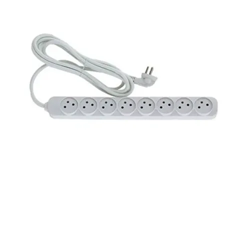 רב שקע 8 שקעים + כבל מאריך 3 מטר בלי מפסק רב כח בתי תקע מקט 510803 Waisbord 16A RKH8