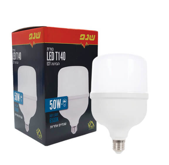 נורת לד בהספק גבוה - הברגה E27 אור יום 50W