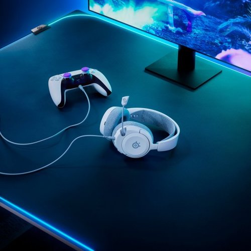 אוזניות גיימינג חוטיות SteelSeries Arctis Nova 1P - צבע לבן