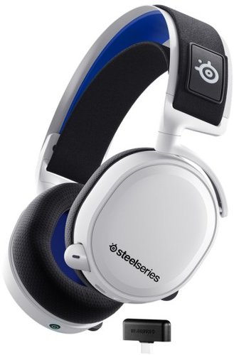 אוזניות גיימינג אלחוטיות +SteelSeries Arctis 7P ל-PS5/PS4 - צבע לבן