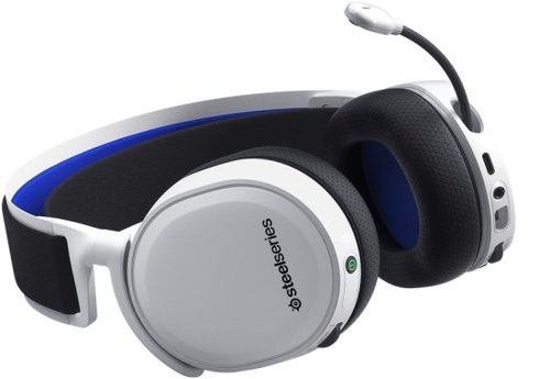 אוזניות גיימינג אלחוטיות +SteelSeries Arctis 7P ל-PS5/PS4 - צבע לבן