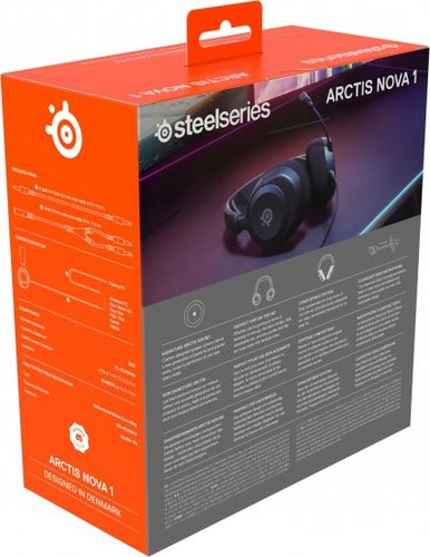 אוזניות גיימינג חוטיות SteelSeries Arctis Nova 1 - צבע שחור