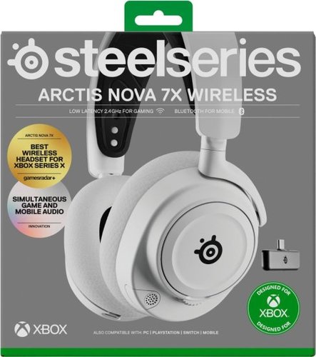 אוזניות גיימינג אלחוטיות SteelSeries Arctis Nova 7X Wireless - צבע לבן