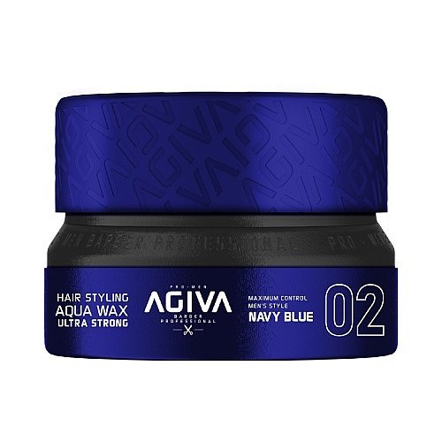 ווקס לשיער Agiva Hair Wax 02 NAVY BLUE Aqua Wax Ultra Strong 155mL