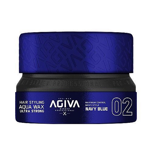ווקס לשיער Agiva Hair Wax 02 NAVY BLUE Aqua Wax Ultra Strong 155mL