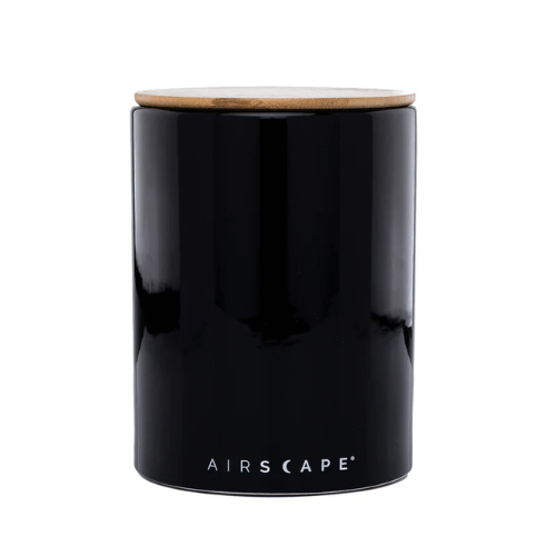 קופסת אחסון קרמיקה לקפה 500 גרם - Airscape שחור