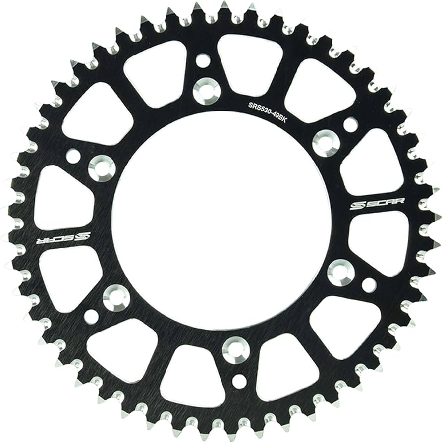 גלגל שיניים אלומיניום אחורי SCAR RACING לאופנוע KTM SX85 04-25 צבע שחור