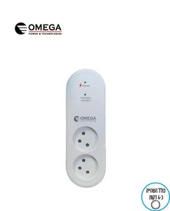 מגן ברקים 2 שקעים אנכי עם השהייה OM-GS11-2VR