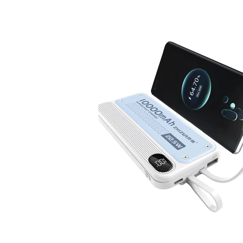 מטען נייד 10000mAh 22.5W עם צג וכבל מובנה RFK-10000CHARGE הקונטיינר 