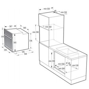 ‏תנור בנוי GORENJE BPS6737E14BG גורנייה