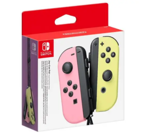 זוג בקרי ימין ושמאל צבע ורוד פסטל/צהוב פסטל Joy-Con