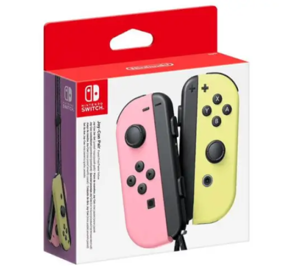 זוג בקרי ימין ושמאל צבע ורוד פסטל/צהוב פסטל Joy-Con