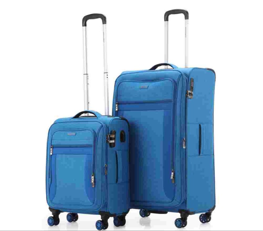 SWISS CHAMONIX סט 2 מזוודות 811 כחול בהיר לייט