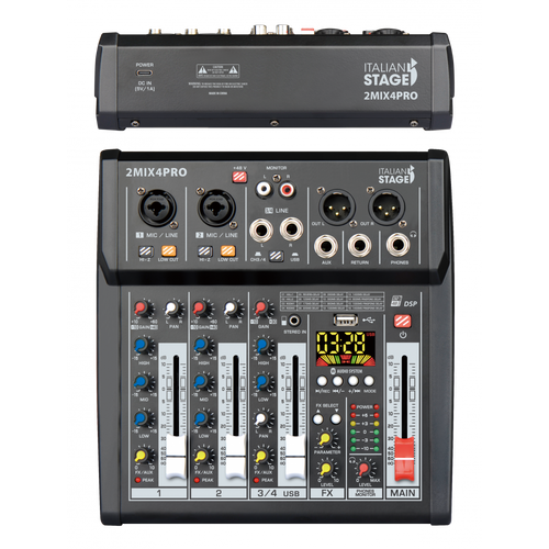 מיקסר 4 ערוצים Proel | IS 2MIX4PRO