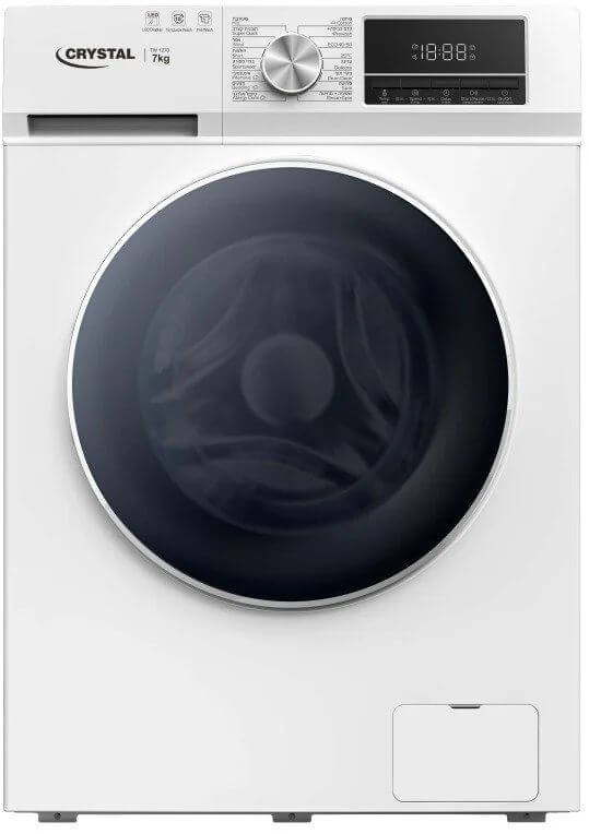 מכונת כביסה פתח חזית 12 ק"ג קריסטל TWM1214  סל"ד 1400