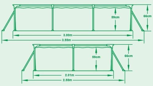 בריכת עמודים משפחתית ומלבנית 300 על 201 ס