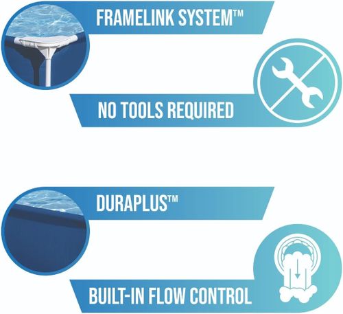 בריכת עמודים משפחתית ומלבנית 300 על 201 ס