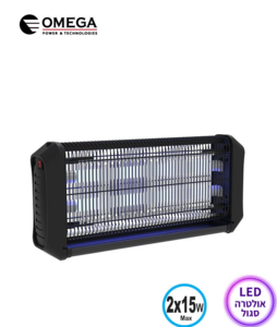  קטלן יתושים חשמלי Omega OM‑235LED‑2X (30 W UV LED)