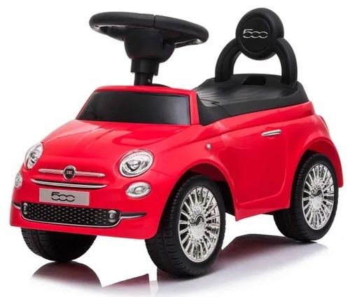 בימבה עם הגה בדמות פיאט Fiat 500 עם אפקטים קוליים ותא אחסון - אדום