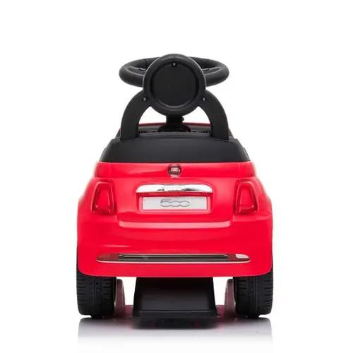 בימבה עם הגה בדמות פיאט Fiat 500 עם אפקטים קוליים ותא אחסון - אדום