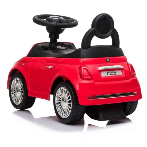 בימבה עם הגה בדמות פיאט Fiat 500 עם אפקטים קוליים ותא אחסון - אדום