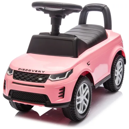 בימבה עם הגה בדמות רינג' רובר דיסקאברי RANGE ROVER DISCOVERY עם אפקטים קוליים ותא אחסון - ורוד