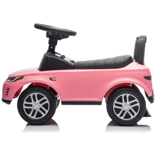 בימבה עם הגה בדמות רינג' רובר דיסקאברי RANGE ROVER DISCOVERY עם אפקטים קוליים ותא אחסון - ורוד