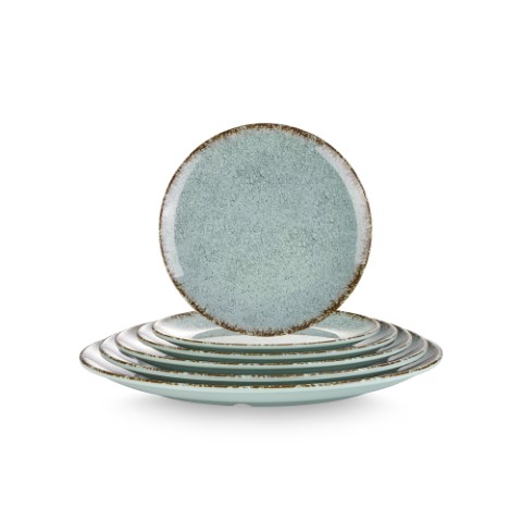 צלחת שטוחה 25 ס"מ מלמין צבע ירוק Y.C.032194 / MM-5028-10