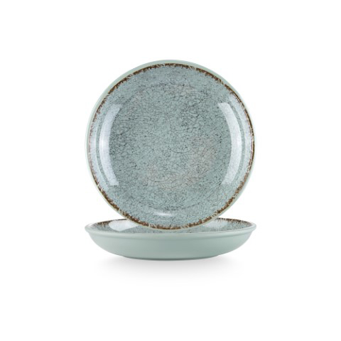 צלחת עגולה 19 ס"מ עמוקה מלמין צבע ירוק Y.C.027664 / 2207.5