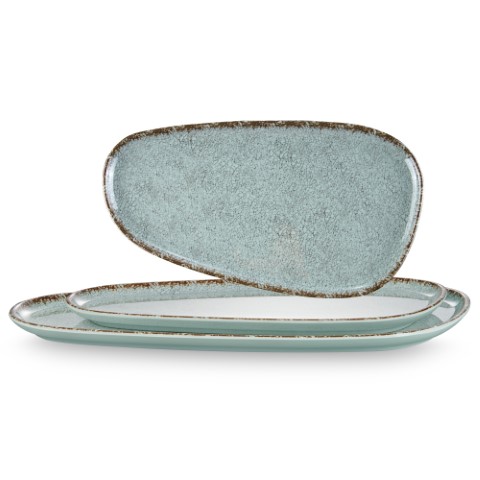 פלטה אליפסה 45*25 ס"מ מלמין צבע ירוק - Y.C.034440/YZ-T17.8